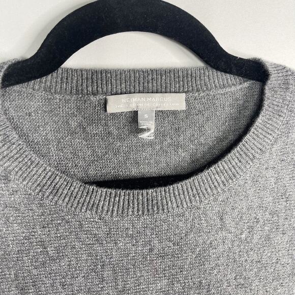 Neiman Marcus Womens Small Gray The Cashmere Collection Crew Neck Tunic Sweater - Picture 5 of 7